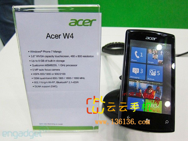 WP7â» 3.6Acer W4ͼ