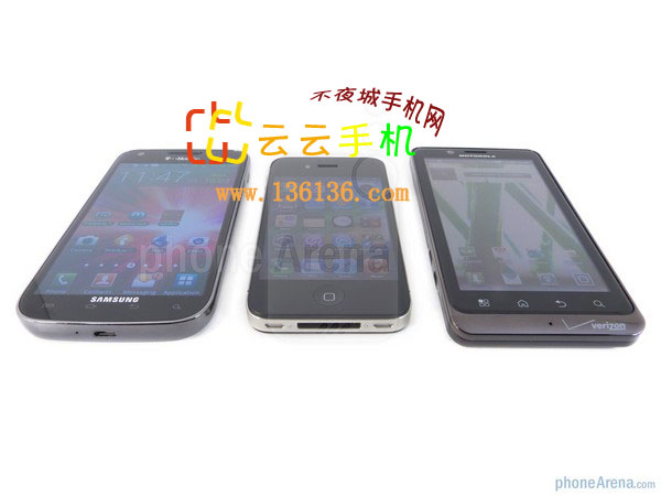 GALAXY SII vs iPhone 4S vs Bionic